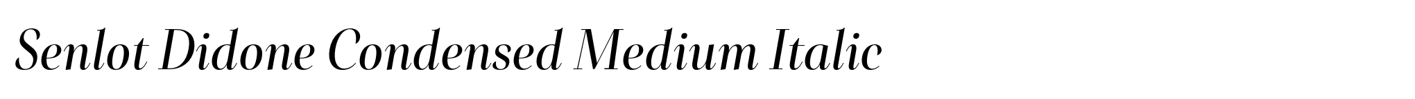 Senlot Didone Condensed Medium Italic image